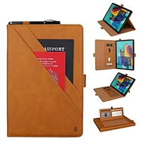 Phone Case For Samsung Galaxy Full Body Case Samsung Tab S5e T720 10.5 Samsung Tab A 10.1(2019)T510 Wallet Card Holder Shockproof Solid Colored Hard Genuine Leather miniinthebox