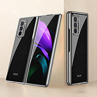 Phone Case For Samsung Galaxy Galaxy Z Fold 2 Shockproof Dustproof Back Cover Lines Waves Word Phrase PC miniinthebox