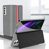 Phone Case For Samsung Galaxy Leather Magnetic Adsorption Flip Z Fold 2 Shockproof Flip Pattern Lines / Waves Graphic Solid Colored Genuine Leather miniinthebox