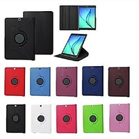 Phone Case For Samsung Galaxy Tab S2 8.0 Tab S2 9.7 Full Body Case 360° Rotation with Stand Flip Solid Colored Hard PU Leather miniinthebox
