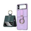 Phone Case With Ring Holder For Samsung Galaxy Back Cover Galaxy Z Flip 3 2 5G Shockproof Dustproof Solid Colored PC Matte Hard Plastic Case miniinthebox