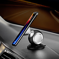 Phone Holder Stand Mount Desk Car Phone Holder Phone Desk Stand Stickup Type Magnetic Phone Holder Aluminum Alloy Phone Accessory iPhone 12 11 Pro Xs Xs Max Xr X 8 Samsung Glaxy S21 S20 Note20 miniinthebox