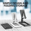 Phone Holder Stand Mount Desk Phone Holder Adjustable Aluminum Alloy Phone Accessory iPhone 12 11 Pro Xs Xs Max Xr X 8 Samsung Glaxy S21 S20 Note20 miniinthebox