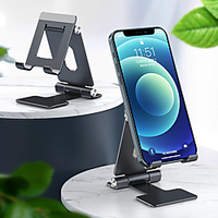 Phone Holder Stand Mount Desk Phone Holder Phone Desk Stand Adjustable Silicone Aluminum Alloy Phone Accessory iPhone 12 11 Pro Xs Xs Max Xr X 8 Samsung Glaxy S21 S20 Note20 miniinthebox