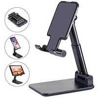 Phone Support For iPhone iPad iPhone 12 SE 11 11 Pro/XS Max Phone Stand Holder Adjustable Metal Desktop Tablet Holder Upgraded Height Increasing Desk Phone Holder for Cell Phone miniinthebox
