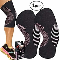 physix gear sport knee support brace - premium recovery amp; compression sleeve for meniscus tear,  acl,  running amp; arthritis - best neoprene wrap for crossfit,  squats amp; heavy duty workouts (1