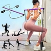 Pilates Resistance Band and Toning Bar Pilates Exercise Stick Sports Latex Nylon Foam Home Workout Yoga Pilates Portable Adjustable Removable Muscle Building Weight Loss Full Body Toning For Men Women miniinthebox