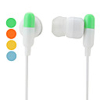 Pill Shaped Stereo In-Ear Earphones (Assorted Colors)