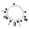 Pillar Coloured Glaze with Glass Bead Bracelet