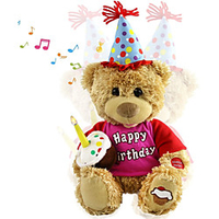 Pillow Electric Toys Stuffed Animal Plush Toy Teddy Bear Happy Birthday Glow Singing Interactive Plush Fabric PP Imaginative Play,  Stocking,  Great Birthday Gifts Party Favor Supplies Boys and Girls miniinthebox