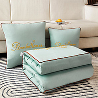 Pillow Quilt Light Luxury Multifunctional Embroidery Foldable Throw Pillow Quilt Car Purpose Cushion Office Nap Pillow Folding Blanket Sofa Pillow Air Conditioning Quilt miniinthebox