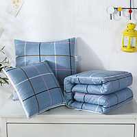 Pillow Quilt Multifunction Simple Lattice Car Purpose Cushion Office Nap Pillow Folding Blanket Sofa Pillow Air Conditioning Quilt miniinthebox