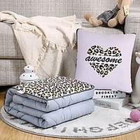 Pillow Quilt Multifunction Washed Cotton Comfortable Napping Pillow Car Purpose Cushion Office Nap Pillow Folding Blanket Sofa Pillow Air Conditioning Quilt miniinthebox