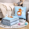 Pillow Quilt Multifunction Washed Cotton Cute Animal Comfortable Napping Pillow Car Purpose Cushion Office Nap Pillow Folding Blanket Sofa Pillow Air Conditioning Quilt miniinthebox