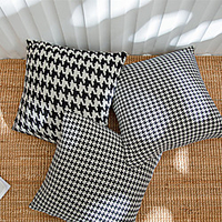 PillowCase Classic Houndstooth Cotton PillowCase Trend Return Style Cushion Cover Living Room Bedroom Sofa Cushion Cover miniinthebox