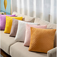 Pillowcase Modern Simple Pure Color Crystal Super Soft Pillowcase Bedroom Living Room Home Sofa Pillowcase