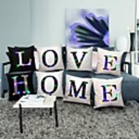 Pillowcase with LED Luminous Letters Pillow Cushion Cover for Christmas Gift Home Sofa Office Café Pillow Decoration 45x45cm