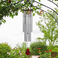 Pine 27 Tubes Silver Bell Metal Multi-tube Anti-rust Wind Chimes Home Outdoor Ornaments Wind Chimes miniinthebox