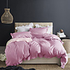 Pink 3-Piece Duvet Cover Set Hotel Bedding Sets Comforter Cover with Soft Lightweight Microfiber and Lotus Leaf Edge Decoration(Include 1 Duvet Cover and 1or 2 Pillowcases)