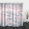 Pink Cloud Digital Print Waterproof Fabric Shower Curtain for Bathroom Home Decor Covered Bathtub Curtains Liner Includes with Hooks