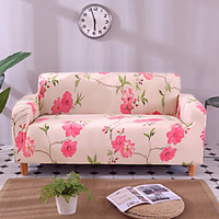 Pink Floral Print Dustproof All-powerful Slipcovers Stretch Sofa Cover Super Soft Fabric Couch Cover with One Free Boster Case(Chair/Love Seat/3 Seats/4 Seats) miniinthebox