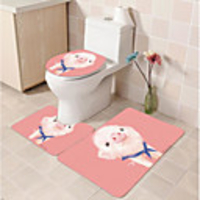 Pink Piggy Hot Style Cross-border Bathroom Mat Toilet Three-piece Toilet Non-slip Absorbent Style