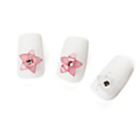 Pink Resin Flower Nail Decals (20 Pcs)