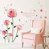 Pink Romantic Flower Wall Stickers - Plane Wall Stickers Floral / Botanical / Landscape Study Room / Office / Dining Room / Kitchen