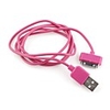 Pink Sycn and Charge Cable for iPad 2/iPad/iPhone 4, 3G, 3GS (1m Length)
