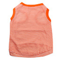 Pinstripe Cotton Dog Shirt (XS-L,  Orange)