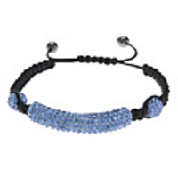 Pipe Bending Braided Fully-Jewelled Bracelet