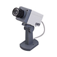 PIR Motion Activated Swivel Realistic Dummy Decoy Security Camera with Blinking LED (3 AA)