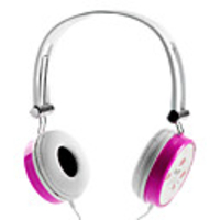 Pirate Skull Style Stereo Headphones (Pink)