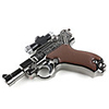 Pistol Shaped Lighter with Red Laser Beam (Black)