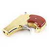 Pistol Shaped Lighter with Red Laser Beam (Golden)