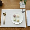 Placemat Cartoon Embroidered Cloth Art Placemat Natural Cotton And Linen Double Insulation 4pcs