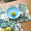 Placemat Mori Series Of Green Plants Original Design Cotton And Linen Placemat Insulation Pad Coaster Dining Table 4pcs