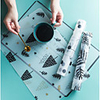 Placemat Silica Gel Dust-Proof Classic Printing Table Decorations for Daily Rectangular 28.543 cm As per Picture 4 pcs