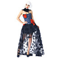 Plague Doctor Medieval Steampunk Wasp-Waisted Vacation Dress Dress Outfits Overbust Corset Women