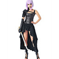 Plague Doctor Punk Gothic Medieval Steampunk Wasp-Waisted 17th Century Dress Outfits Overbust Corset Women