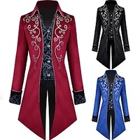 Plague Doctor Punk Gothic Victorian Steampunk 17th Century Winter Coat Frock Coat Trench Coat Outerwear Men