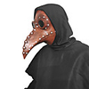 Plague Doctor Punk Gothic Vintage Inspired Steampunk Punk Rave 17th Century Mask Masquerade Sequins Rivet Costume Dark Brown Vintage Cosplay