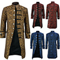 Plague Doctor Retro Vintage Gothic Punk Gothic Steampunk 17th Century Coat Masquerade Trench Coat Men