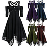 Plague Doctor Retro Vintage Gothic Punk Gothic Steampunk 17th Century Dress Masquerade Women