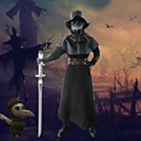 Plague Doctor Retro Vintage Pants Hat Mask Outfits Men