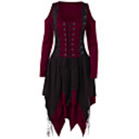 Plague Doctor Retro Vintage Punk Gothic Medieval Renaissance 17th Century Dress Masquerade Women