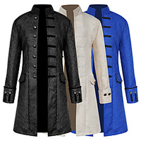Plague Doctor Retro Vintage Punk Gothic Medieval Royal Style Coat Outerwear Men