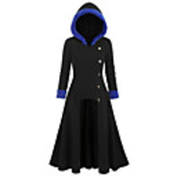 Plague Doctor Retro Vintage Punk Gothic Steampunk 17th Century Coat Masquerade Hoodie Tuxedo Women