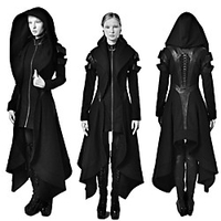 Plague Doctor Retro Vintage Punk Gothic Steampunk 17th Century Coat Masquerade Trench Coat Men