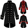 Plague Doctor Retro Vintage Punk Gothic Steampunk 17th Century Coat Masquerade Tuxedo Trench Coat Men